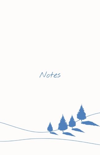 Notes: Notebook, Squared, 5.5 x 8.5, 120 pages, Winter, Blue