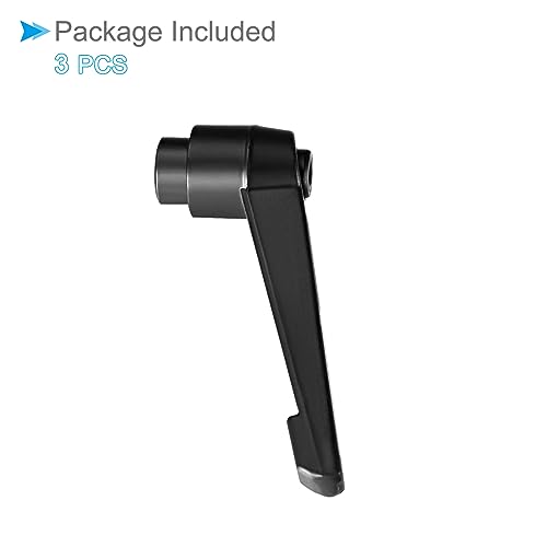 Image of Clamping Lever Handles, M10 Female Thread 73mm Lever, Adjustable Quick Release Locking Rotating Knobs Black - (Applications: for Lathe Machinery), 3-Pieces