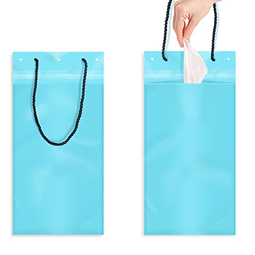 GWZiehory Hanging Disposable Stick-On Recyclable Car Garbage Bags, Vomit Bags for Car, Kitchen, Bedroom, Study Room, Travel, Camping, Office Space, Pack of 100