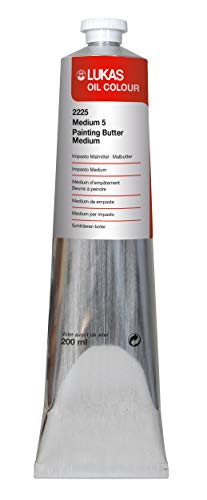 Lukas Artist Painting Butter - Professional, Fast Drying Oil Paint Medium - Perfect for Impasto and Palette Knife Painting - 200 ml Tube
