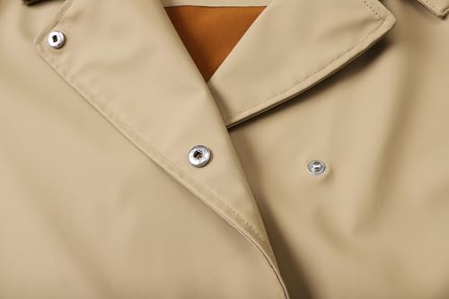 Cromoncent Boys Girls Long Raincoat, Hooded Windbreaker Jacket Waterproof Windproof4