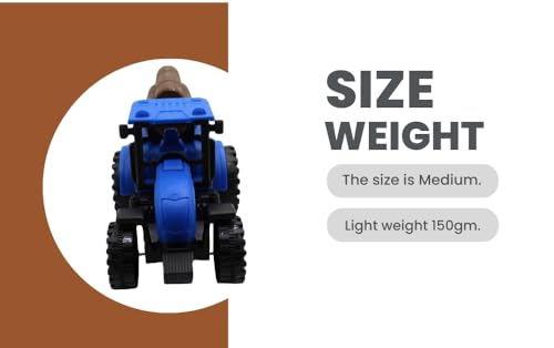 Image of Neokiddo Toys Friction Powered Trolley Farm Tractor Toy for Kids & Toddlers /Boys & Girls (Royal Blue)