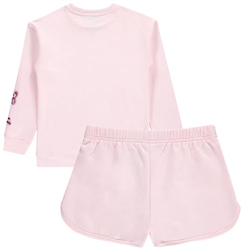 Image of Disney Girls Minnie Mouse Crewneck Sweatshirt and Shorts Clothing Set- Little and Big Girl Sizes 4-16