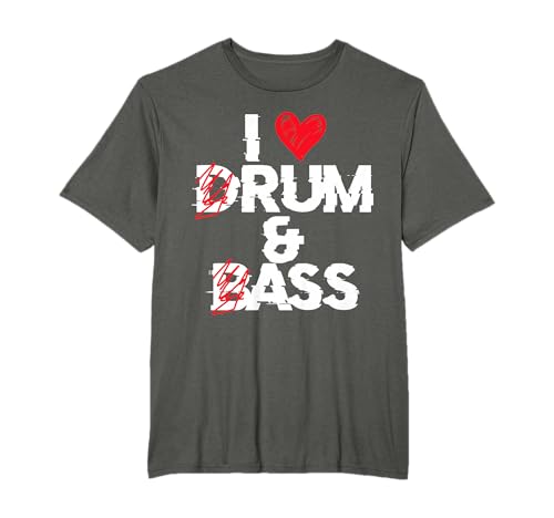 Inscription humoristique « I Love Drum And Bass Rum And Ass » T-Shirt
