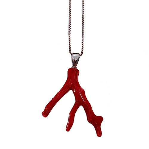 ✅ Pendente rametto corallo rosso naturale agglomerato