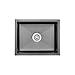 Produktbild A-Kitchen Sinks Spülbecken, 15-Zoll-Einzelwaschbecken In Schwarz, Nano-Edelstahl-Einbauwaschbecken Mit Wasserhahn Und Ausziehbarem Filterkorb