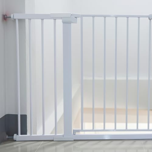 KOMBIUDA Baby Gate Door Reinforcement Groove Guardrail 6Pcs Metal Reinforcement Slots for Baby Gate Stabilizer Floor Pet Accessories Easy Installation Indoor Safety - Thumbnail 5