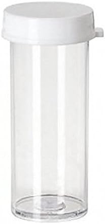 Perfume Studio Small Plastic Styrene Vials; 3 Dram Small Clear Pill Bottle/Vial (40 Units); Air Tight Containers with Snap Caps for Storing Pills, Prescription, Medication, Herbs, & Many Small Items