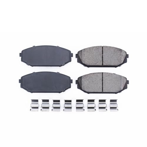 Image of PowerStop Front Brake Pads for Acura MDX 2001-02 | Honda Odyssey 1999-04 - Z17 Ceramic Brake Pads with Installation Hardware, 17-793