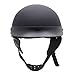 HTTMT MT506-001-M DOT Certified Matte Black Flat Black Compatible with Harley Davidson Half Face Helmet Chopper Cruiser Biker Size M