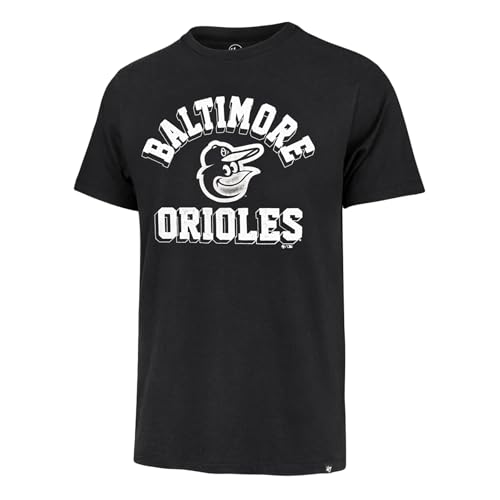 Image of 47 Men's MLB Unmatched Franklin Team Color Arched Wordmark Primary Logo Short Sleeve Baseball T-Shirt