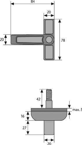 Abus Chiusura per Finestra 2510 B AL0125 - bianco