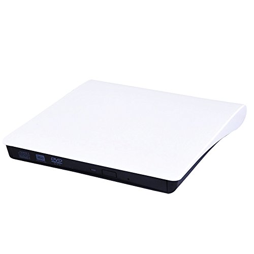 Padarsey External Dvd Cd Drive Compatible For Laptop Usb 3.0 External Dvd-Rw Player Cd Drive, Optical Burner Writer Rewriter For Mac Computer Notebook Desktop Pc Windows 7/8/10, Slim White #TOP4