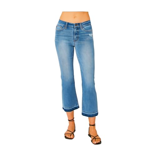 Judy Blue Release Hem Cropped Bootcut Jeans