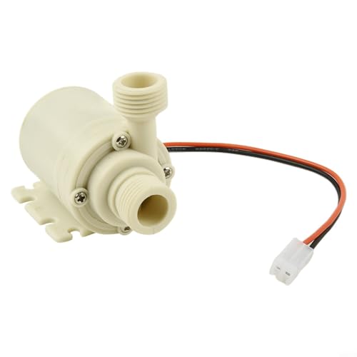 HpLive 12V Umwälzpumpe Für Warmwasser Solarsystem 8L/ Min Leise 30DB Keramikwelle 100°C Tauchpumpe Heizung Kreislauf 1/ 2 Zoll Anschluss Weiß-6