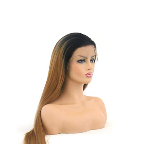 Perruque lace front dégradée cheveux raides 22" solution volume et longueur