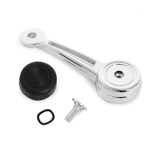 Door & Quarter Window Handle With Black Knob Standard Driver or Passenger Side For Ford F-100 Pickup Truck 1968-1972