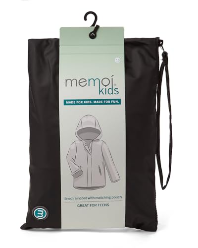 MeMoi Teens Unisex Classic Hooded Lined Raincoat with Included Carry Pouch3