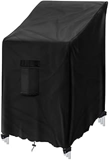 Garden Chair Covers 1PC, Waterproof 600D Oxford Fabric Garden Furniture Covers, Stackable Outdoor Chairs Covers, Anti-UV, Patio Chair Covers for Stackable Chairs 64 * 85 * 120/85cm