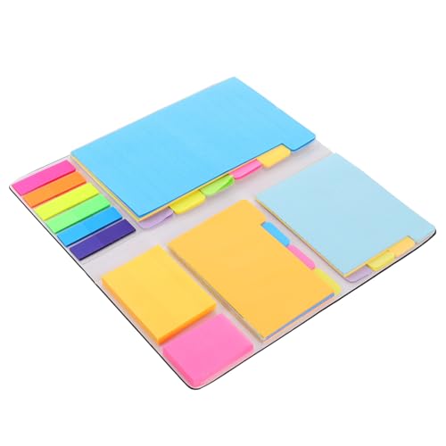 Abaodam オフィス用コンビネーションノートパッド 強粘着インデックス付箋 再利用可能で跡が残らない 学習 仕事 家向けメモ帳