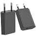 USB-Netzstecker, (2 Pack) Ladegerät für iPhone, Samsung, Xiaomi, Sony, LG, Smartphones, iWatch, Kameras, Tablets, MP3 usw., Universal 5V1A USB Netzadapter (schwarz)
