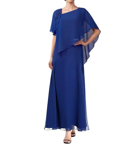 Mother of The Bride Dresses Ruffle Sleeve Chiffon Long Prom Dresses Evening Dresses Formal2