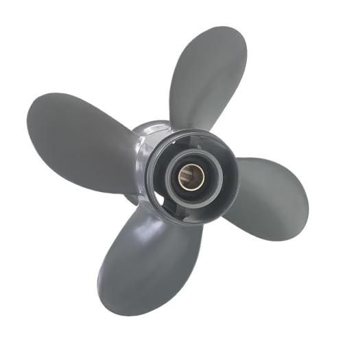 Hélice Hors-Bord 4 Pales Alliage Aluminium Premium pour Moteur Nautique 8-20 CV