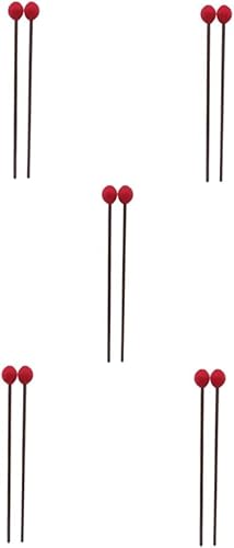 5ペアマリンバマレットマレット波ラップマレットタンドラムマレットドラムスティック子供の音楽的なドラムスティック