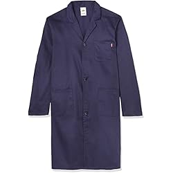 Ropa Laboral Batas Velilla 700; Bata manga larga; color Azul Marino; Talla 48