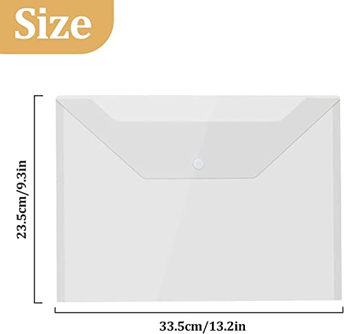 Shuban 12 Pcs A3 Size Folder Professional Expanding Transparent Plastic Certificate Document Organizer My Clear Bag & All Stationary Tools Storage Case.