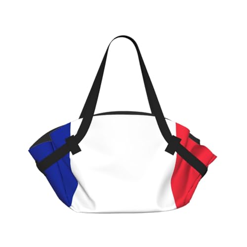 Sac de camping pliable imprimé drapeau français et tapis de parc imperméable pour vos voyages