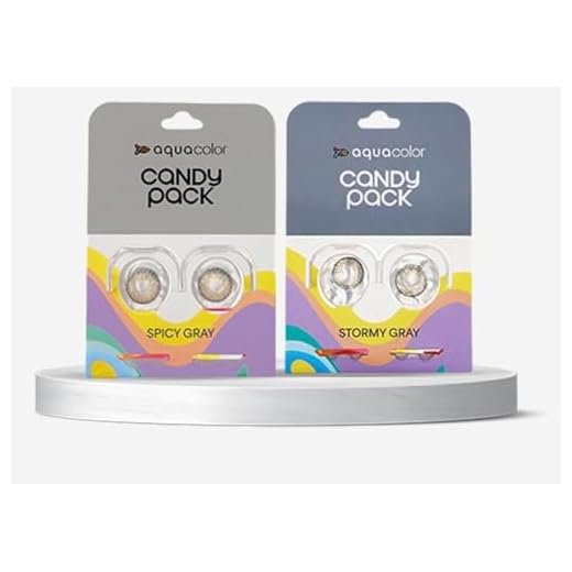 BEAUTY BRATS Aqua Color Daily Disposable Color Contact Lens, Candy Combo Pack (Spicy Gray & Stromy Grey)