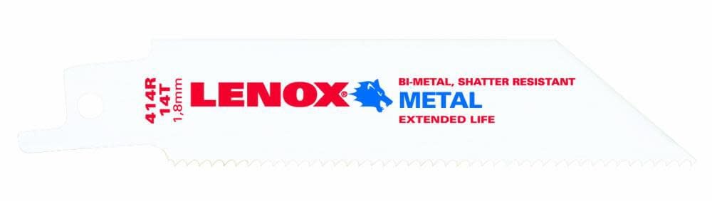 Lenox 20550414R Reciprocating Saw Blade 14 Teeth, 0 V, White, Set of 5 Piece