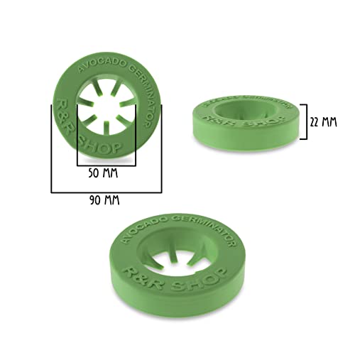 R&R SHOP Avocado Kit Germinator - Schwimmender Topf für die Avocado-Keimung, Samenwachstumskit, 100% recycelbarer und zusammensetzbarer Maisplastik (Grün)