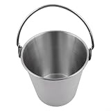 Seau à glace portable en acier inoxydable avec poignées pour collations et boissons bar KTV utilisation frites pour poulet, pépites et diverses boissons froides (700 ml)