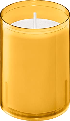 Bolsius Votive Candles - 20 Pack Summer Candles In Yellow Unbreakable Plastic Cups - 24 Hours - Premium European Quality - Unscented Smooth And Smokeless Relight Candles #TOP7