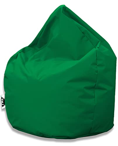 PATCH HOME Patchhome Pouf en forme de goutte - Vert pour intérieur et extérieur XXL - 420 l - Avec rembourrage en polystyrène - 25 couleurs et 3 tailles différentes