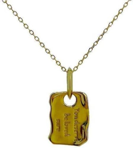 Collier lettres irrégulières chaîne de clavicule tendance femme