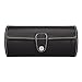 LETURE Vegan Leather Watch Case 3-Slot, Watch Roll Travel Storage Organizer