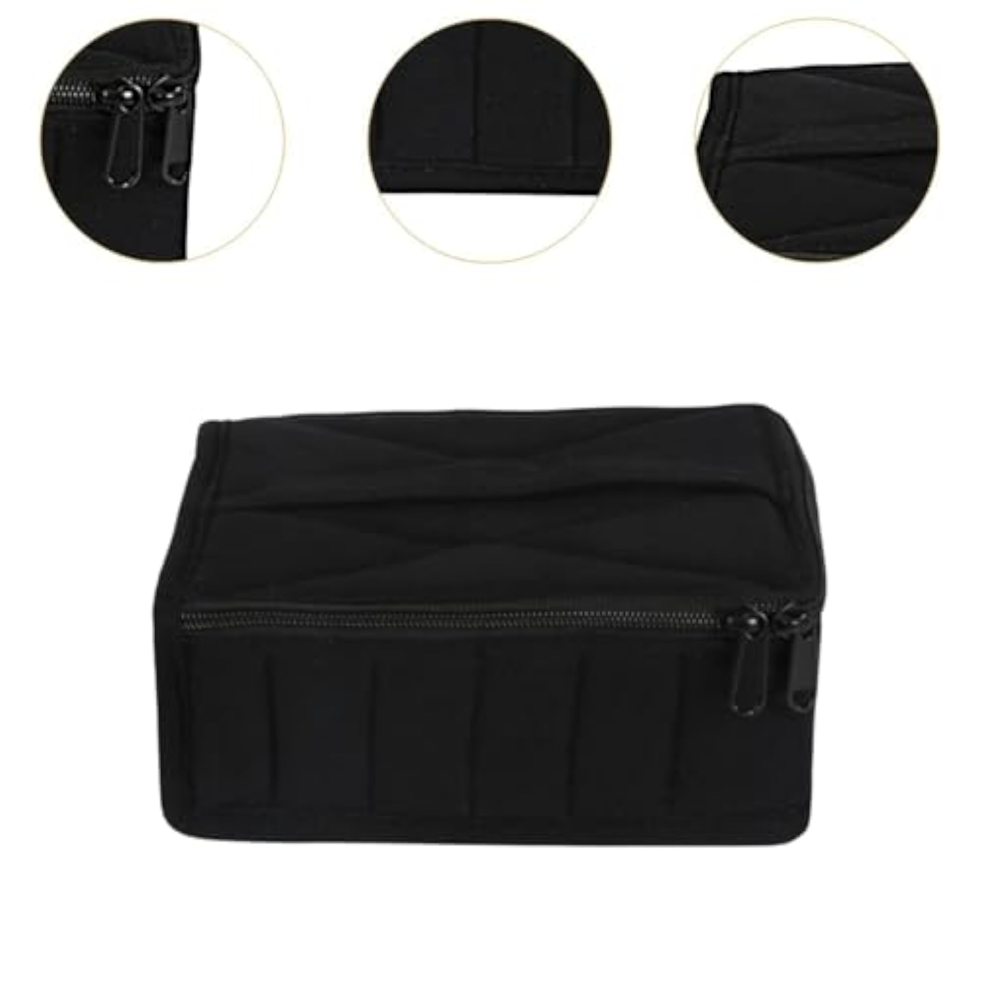 Essential Oil Case Dustproof Organizer Bag 30 Grids, Black