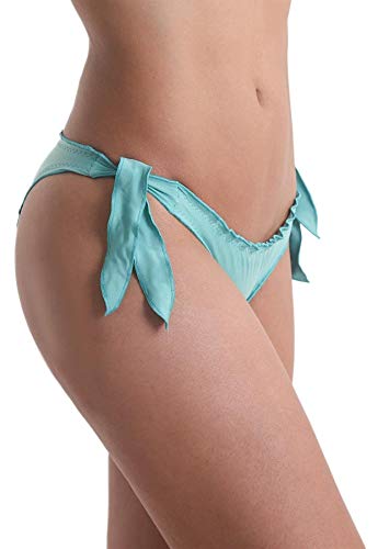 Calcinha Biquíni Avulso Fru-Fru de Amarrar Orquídea - Verde - GG