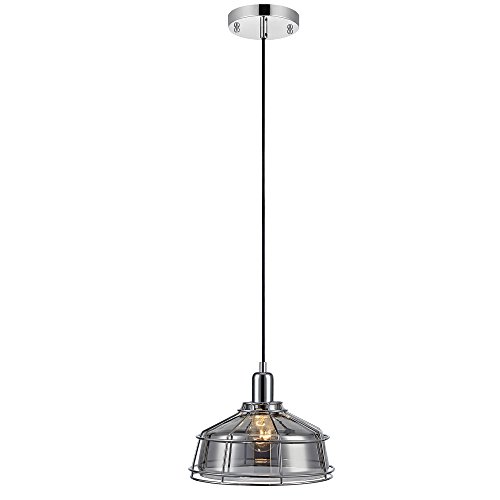 Versanora VN-L00033 Chrome Presenza Metal Mini Pendant Lamp with Cage Finish  1-Light 