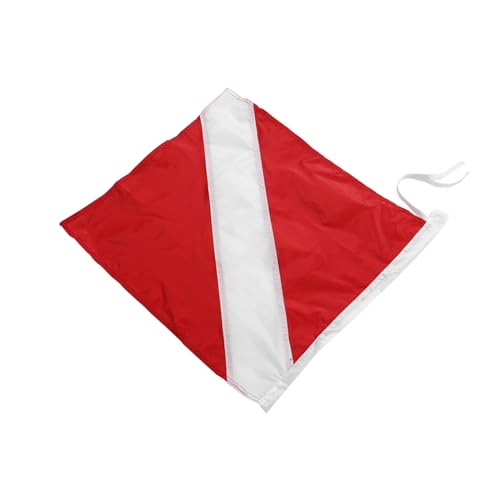 Kisangel Detachable Dive Flag Reinforced Pole Portable Warning Diving Flag for Boating Water Activities High Visibility Dive Signal
