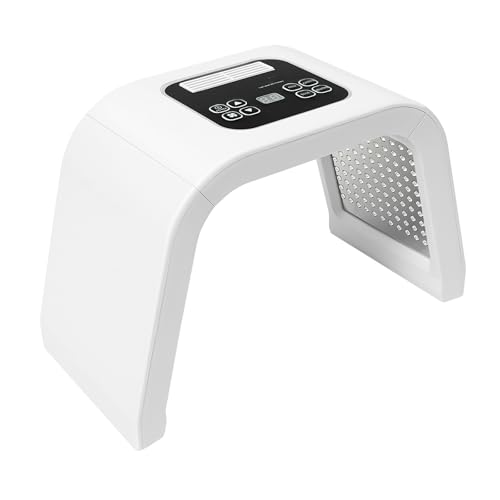 Máscara LED de 7 colores, con luz LED, ajuste de tiempo de 5 a 60 minutos, máquina de terapia de luz LED con gafas, para salones de belleza y uso doméstico