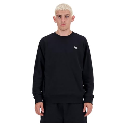Sweat New Balance col rond homme gris aux finitions soignées et épurées
