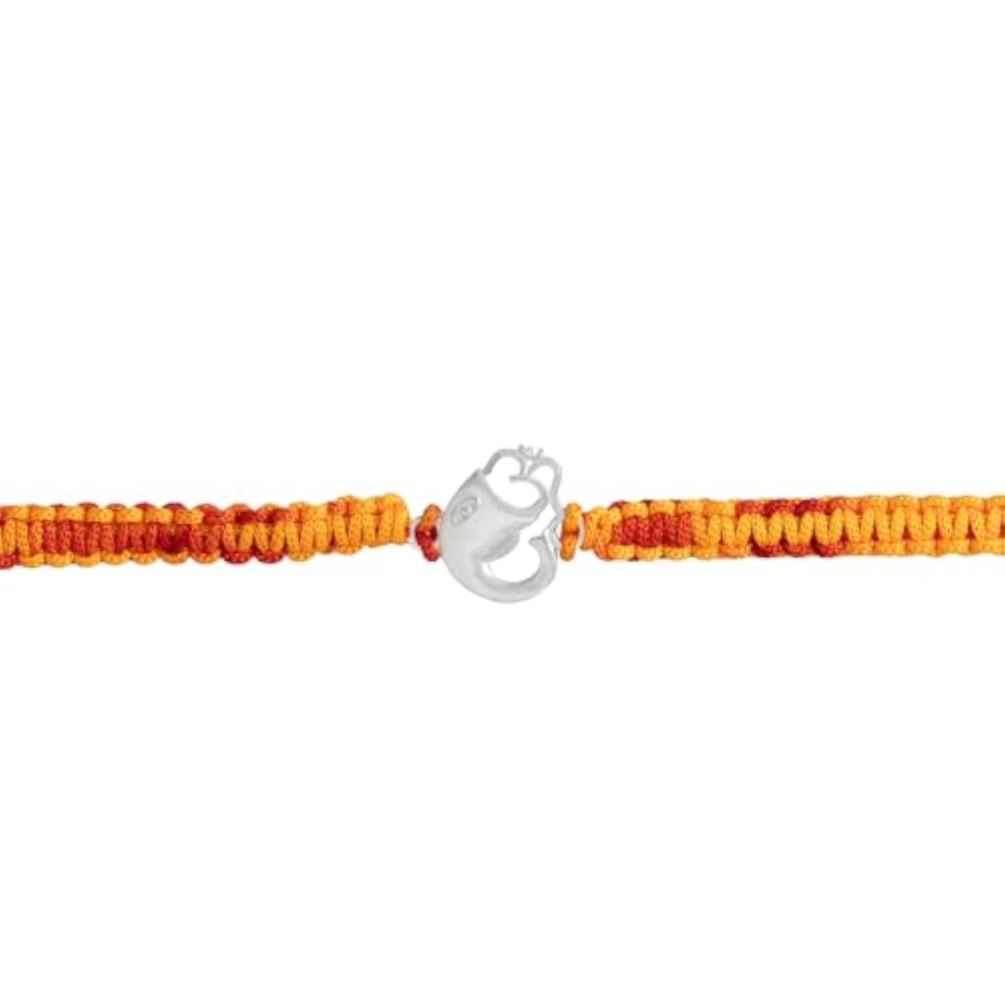 925 Sterling Silver Ganesh Om Rakhi for Brother, Spiritual Gift