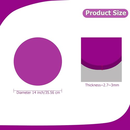 Image of 2 Pack Round Acrylic Sheet, 2.7~3mm Thick Acrylic Plastic Sheets Plexiglass Boards for Laser Cutting and DIY Craft Projects (Translucent Purple, 14 Inch Diameter)