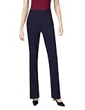 Briggs New York Women's Super Stretch Millennium Pull On Straight Leg Pant, Navy, Small