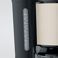 Severin Filterkaffeemaschine mit Glaskanne, Filterkaffee, Tropf-Stopp, Schwenkfilter, automatische Abschaltung, Kontrollleuchte, Kabelfach, Wasserstandsanzeige, Edelstahl/beige/schwarz, 1000W, KA 9575 – Ansicht 3