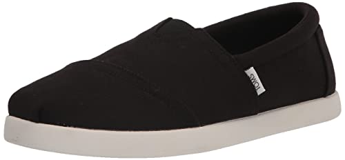 TOMS Herren Alp FWD Flacher Slipper, Black Recycled Cotton Canvas, 45 EU